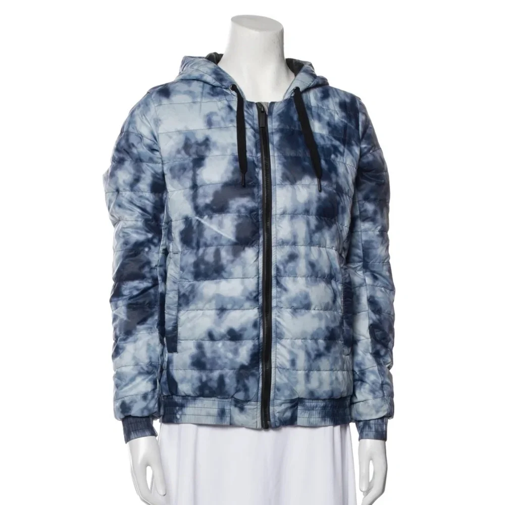Canada Goose Richmond Women's Blue Down Puffer Zip Up Jacket Coat Haze Print M - Picture 8 of 16